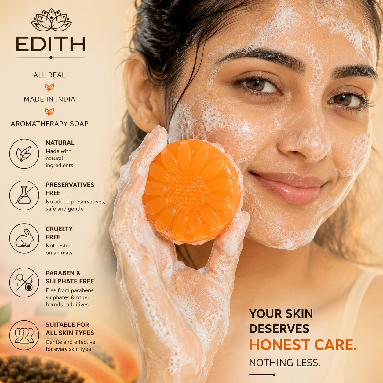 Papaya Soap for Skin Whitening & Exfoliation | Natural Enzyme Soap