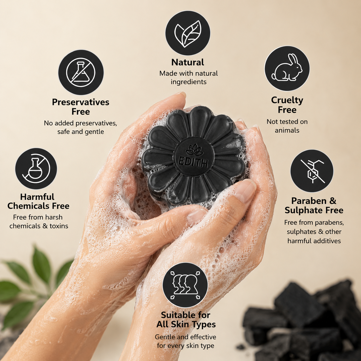 Detox Charcoal Soap for Deep Pore Cleansing | Charcoal Detox Soap