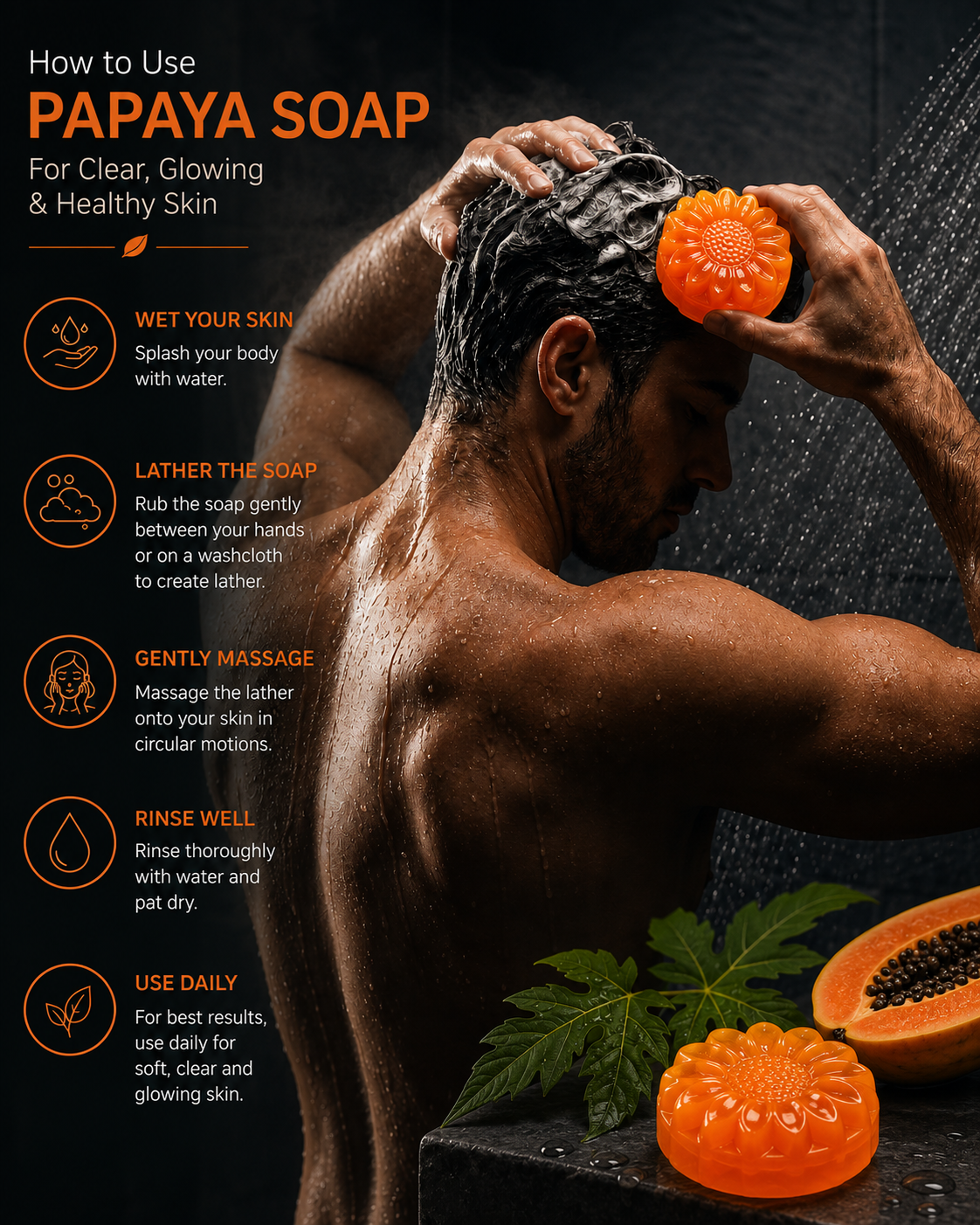 Papaya Soap for Skin Whitening & Exfoliation | Natural Enzyme Soap