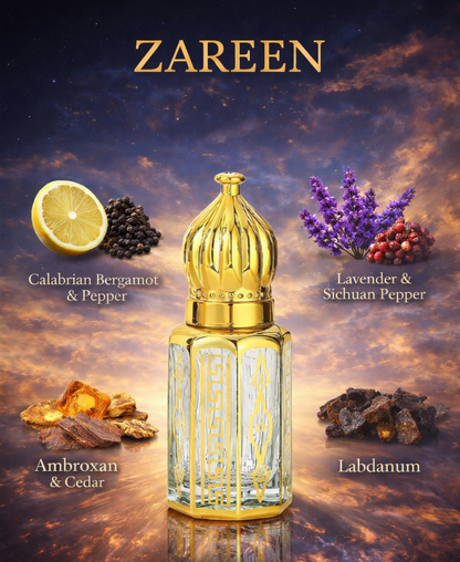 ZAREEN (for Men & Women) | Premium Warm Amber-woody Fragrance