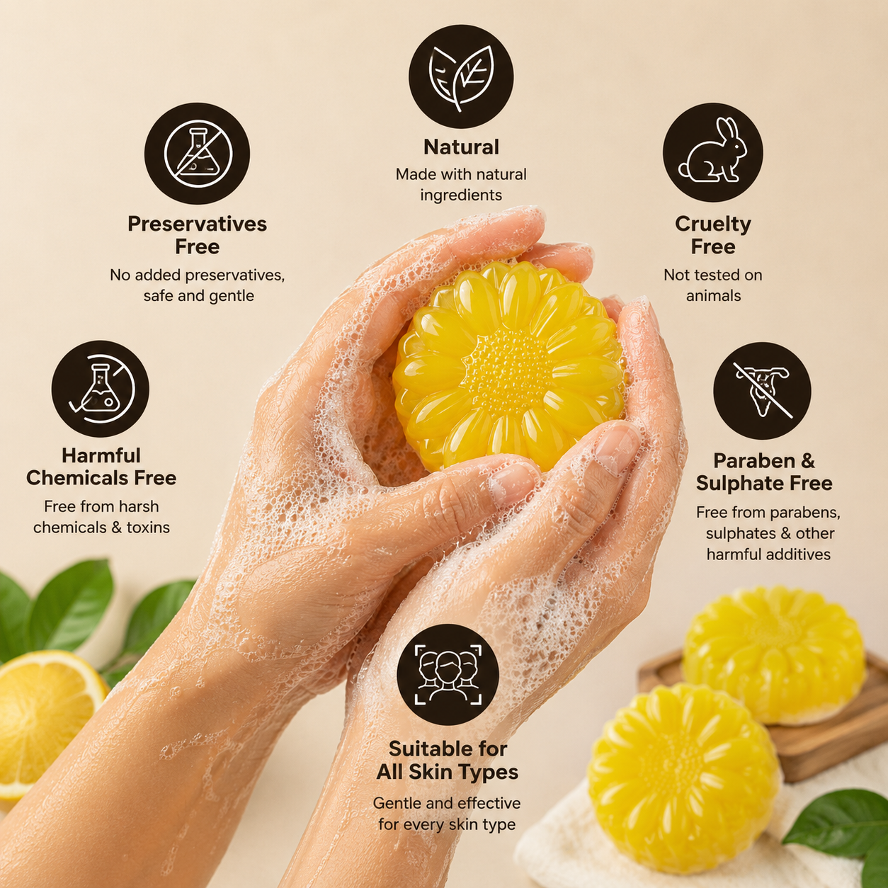 Lemon Soap for Skin Brightening | Vitamin C Natural Soap