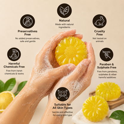 Lemon Soap for Skin Brightening | Vitamin C Natural Soap
